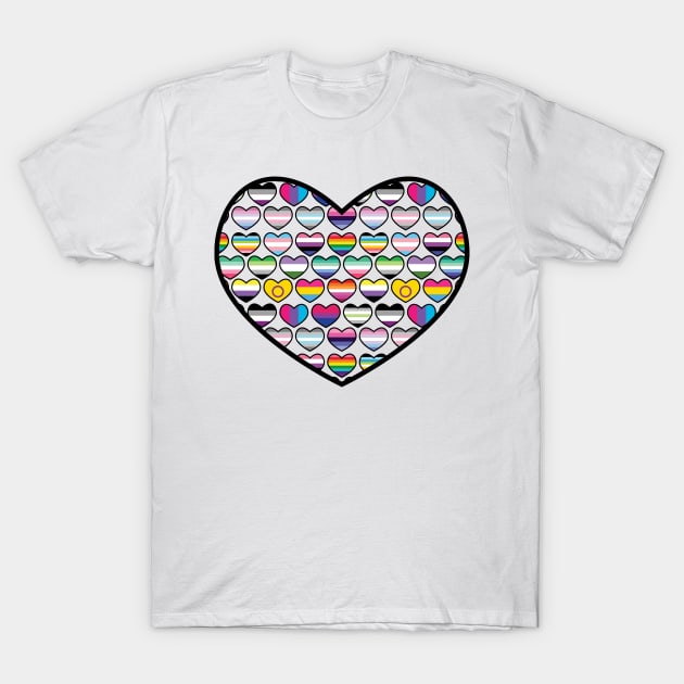 Pride hearts [heart] T-Shirt by deadbeatprince typography